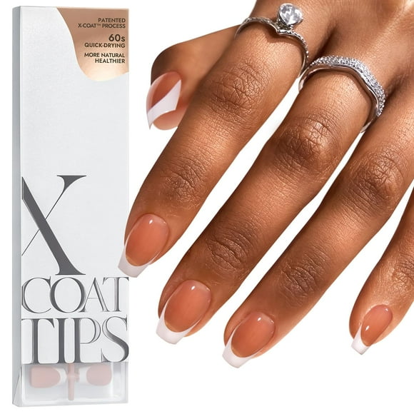 Ataúd corto marrón con punta francesa BT-ArtBoxNails, de la marca Press on Nails