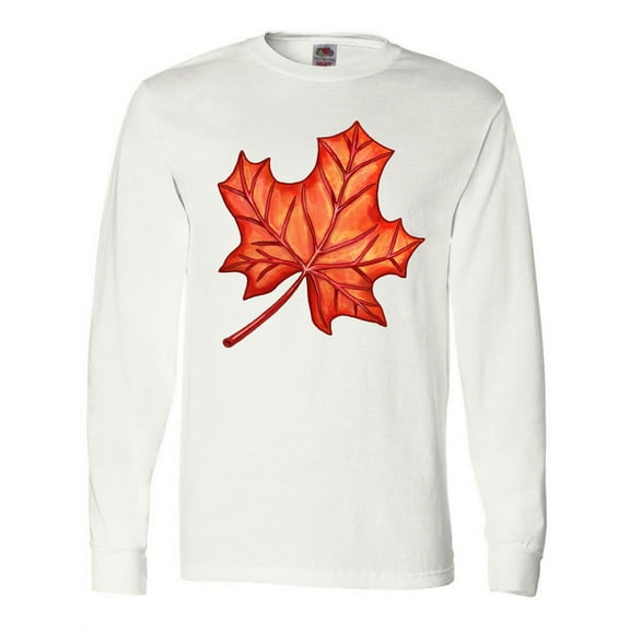 Inktastic Red Canadian Maple Leaf Long Sleeve T-Shirt