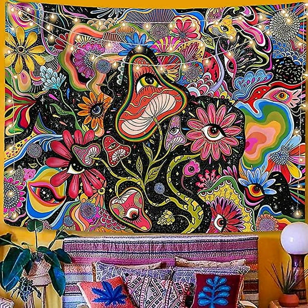 Psychedelic Wall Tapestry Fabric Wall Decor Bedroom Bohemian Wall