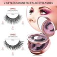 thumbnail image 2 of Magnetic Eyelashes Set，1 Branch Magnetic Liquid Eyeliner 2 Pairs 3D Magnetic False Eyelashes & Tweezer Set Portable, Waterproof (Color : 2pair), 2 of 7