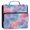 Watercolor Powder Blue Pattern, variant on Water-Resistant 3-Ring Binder Organizer with Multiple Pockets Zipper Binder Bag for Office Teal and Orange Abstract Shapes