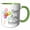 Green/White, variant on 3drose, Colorful Balloons Happy Third Birthday, 15oz Two-tone Black Mug