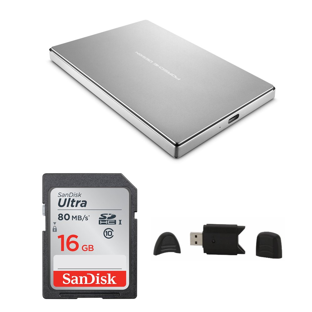 LaCie Porsche Design 1TB Mobile External Hard Drive Bundle Walmart