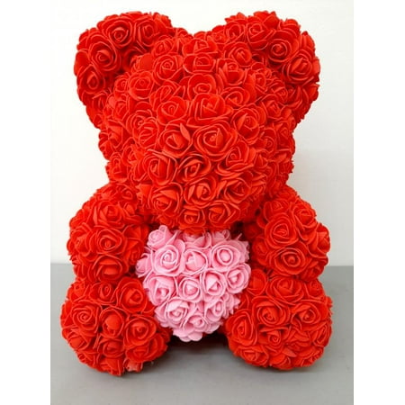plastic rose bear