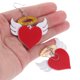 thumbnail image 2 of 2 pares de pendientes con forma de corazón, pendientes llamativos, pendientes colgantes de corazón, regalos, accesorios para mujer, 2 of 5