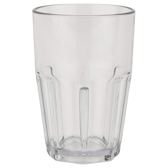 G.E.T. Heavy-Duty Faceted Shatterproof Tumbler, 14 Ounce, Blue (Set of 12)