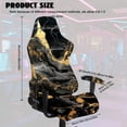 thumbnail image 2 of SCRAWLGOD Marble Print Golden Black Set of 4 Gaming Chair Covers Slipcovers Anti-Dust Dustproof Rotating Armchair Slipcovers Stretchy Gamer Chair Cover with Armrest Covers, 2 of 7