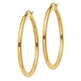 thumbnail image 2 of 14k Polished 2.5mm Round Hoop Earrings, 2 of 3