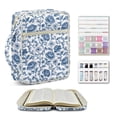 thumbnail image 4 of Uorisanigo Blue Flowers Bible Cases for Woman Bible Study Supplies Accessories Quilted Bible Carrying Case Multifunctional Bag Carrying Book Case Christian Gift, 4 of 7