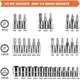 thumbnail image 2 of 46 Pieces Chrome Vanadium Socket Set 1/4" Adapter Set Socket Set for Car DIY, 2 of 4