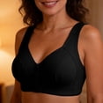 thumbnail image 2 of Aezemi Womens Front Closure Bras Plus Size Push up Wireless Lightweight Supportive Brassiere Older Women V Neck Thick Straps Comfy Everyday Bralette with No Underwire 42, 2 of 9