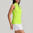 thumbnail image 5 of Hearthz Women's Sleeveless Golf Polo Shirts Quarter Zip Collared Womens Shirts Quick Dry Workout Tennis Women's Polo Shirt, 5 of 8