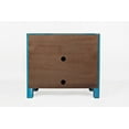 thumbnail image 4 of Benzara Wooden Accent Cabinet with Two Glass Inserted Doors, Blue, 4 of 5