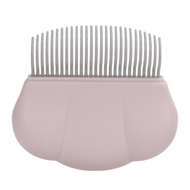 Peine de concha para gatos, elimina el pelo flotante, para mascotas, corto y largo, masajeador, color rosa