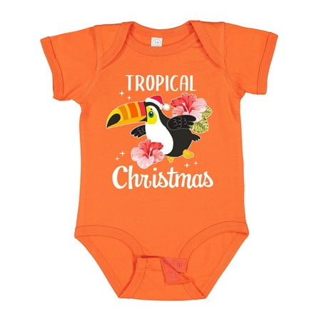 

Inktastic Toucan Tropical Christmas with Pink Flowers Boys or Girls Baby Bodysuit