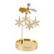 thumbnail image 1 of Candelabro giratorio dorado, porta velas votivas, bandeja de almacenamiento, candelabro para 19cm, 1 of 9