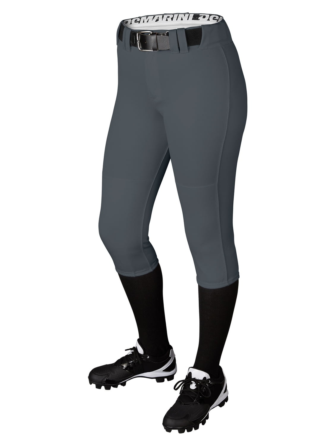 DeMarini Girl's Belted Fastpitch Softball Pant Charcoal Small