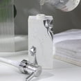 thumbnail image 2 of VINLIFE Soap Dispenser for Kitchen Sink Bathroom Hand Soap Dispenser with Pump Resin White Silver Lotion Soap Dispenser Refillable Shampoo Container - Square,11.8OZ, 2 of 7
