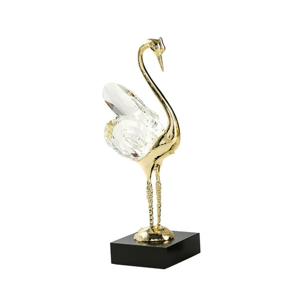 Figura de cisne coleccionable, artesanía artística, estatua de cisne para estantería de armario. Estilo C
