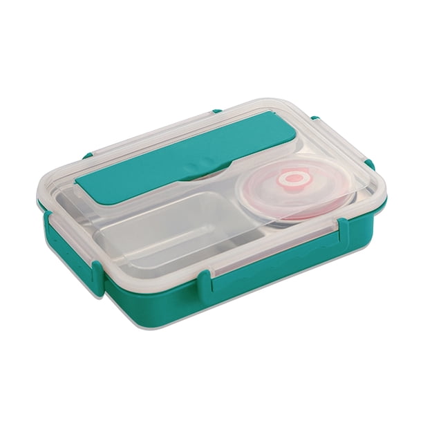 Bearachild Fiambrera Caja de alimentos a prueba de fugas de acero inoxidable Contenedor de almacenamiento de comidas con aislamiento térmico, Verde, L Suministros térmicos verde METRO Bearachild HA006687-02