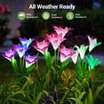 thumbnail image 4 of Luces solares para exteriores WDTPro Garden, paquete de 10 con 40 flores de lirio, 4 of 7