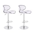 thumbnail image 1 of Bronte Living Leatherette Bar Stool with Adjustable Height, 360 Swivel Design, Comfortable Mid-Backrest, Floor Protection and Pedestal Base with Footrest for Kitchen, Bar - Series Claudia - Set of 2, 1 of 9