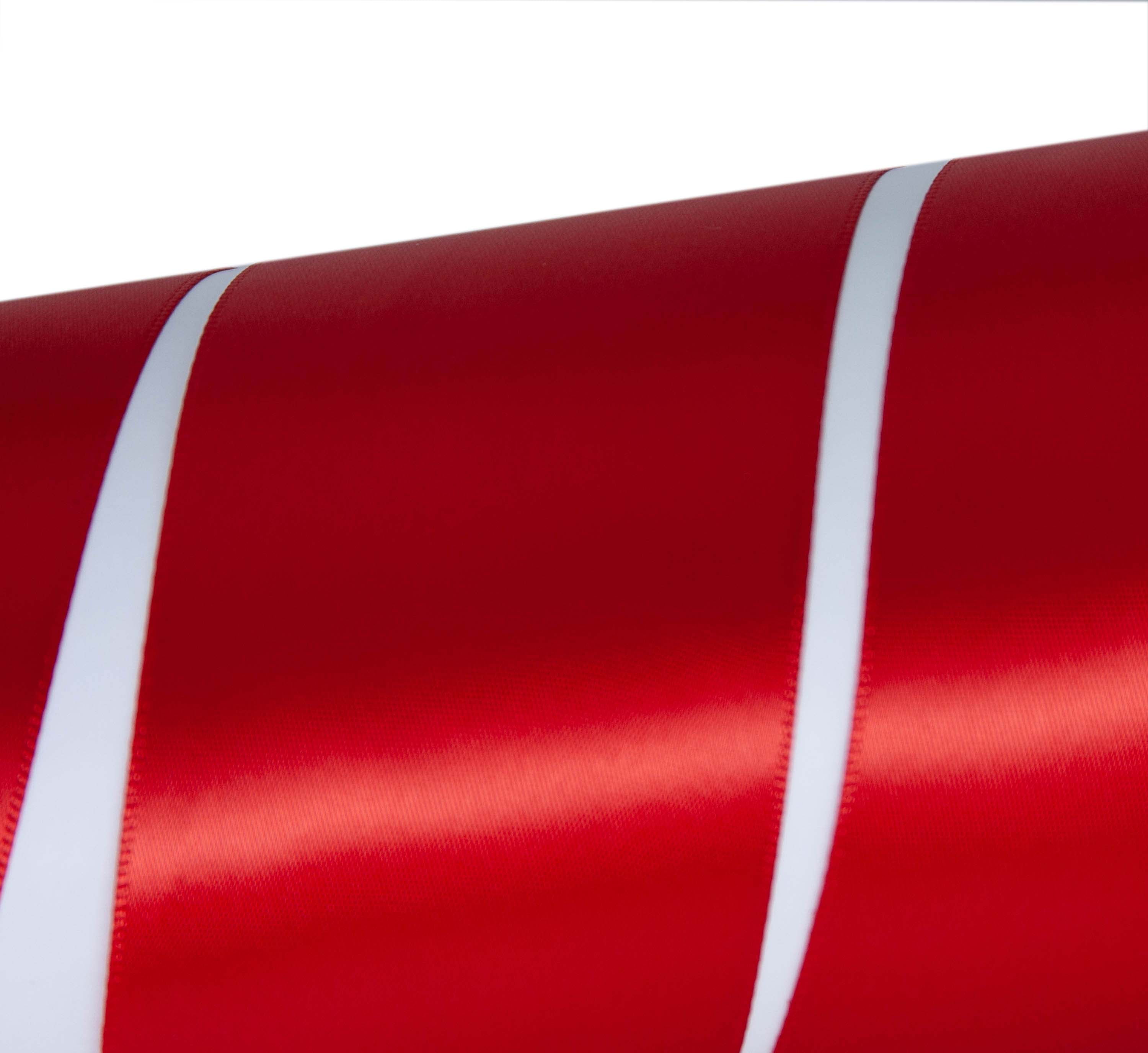 Offray Ribbon, Red 2 1/4 inch Single Face Satin Polyester Ribbon for Sewing, Crafts, and Gifting, 9 feet, 1 Each