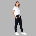 thumbnail image 4 of FAIWAD Womens Elastic Waist Drawstring Solid Color Pants Slim Straight Lightweight Trousers with Pockets (Medium, Navy), 4 of 6