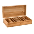 thumbnail image 1 of 24 Bottles Essential Oil Storage Box Carrying Case Bamboo Wood Nail 26 Grids, 1 of 6