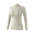 thumbnail image 2 of Wlynlyn Thermal Underwear Tops for Women Slim Fitted Turtleneck Soft Long Sleeve Lightweight Base Layer Shirts, 2 of 6
