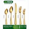 thumbnail image 3 of 40-Piece Gold & Silver Stainless Steel Cutlery Set, Service for 8, 3 of 7