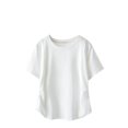 thumbnail image 1 of Yuyuzo Womens Plus Size Tops Short Sleeve Crew Neck Basic Shirts Side Ruched Dressy Casual Blouses, 1 of 3