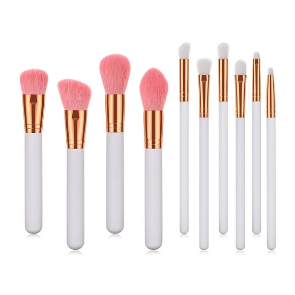 CTIRCHIU 10 Pcs Round Handle Blending Brushes Goat Hair Apply Creams for Women Travel Use