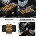 thumbnail image 7 of Jeiento Cattle Car Front Back Seat Covers Full Set with Steering Wheel Cover Seatbelt Pads Car Armrest Cover Gear Shift Knob Cover Set Trash Bin Southwest Aztec Rearview Mirror Protector Cup Holders, 7 of 7