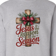 thumbnail image 3 of Inktastic Jesus is the Reason for the Season Christian Cross Adult Sweatshirt, 3 of 4