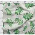 thumbnail image 2 of Soimoi Leaves Print, Poly Taffeta Fabric, Decor Sewing Fabric by The Yard 56 Inch Wide, Decorative Fabric for Outdoor Upholstery, Umbrellas and Home Accents, Green & White, 2 of 5