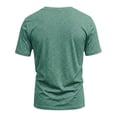 thumbnail image 4 of LTTVQM Mens Tee V Neck Short Sleeve Shirt Light Soft Elastic Comfort Breathable Home Blouses Cyan 2XL, 4 of 4