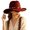 Orange, variant on Sun Hats for Women Wide Brim Cowboy Hat Western Jazz Style Autumn Winter Hats