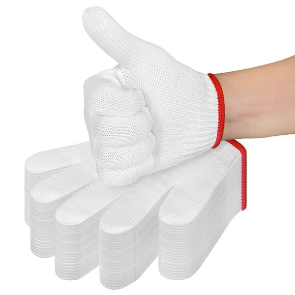 SNYMW Unisex White Work Gloves 12 Pairs, Suitable for Gardening, Warehouse, Cooking Work, Reusable White Unisex