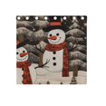 thumbnail image 5 of Trees Christmas Snowman 54×55 Inch Black Out Curtains 2 Packs Aesthetic for Bedroom Living Room Sliding Glass Doors Kitchen Windows, 5 of 5