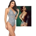 thumbnail image 4 of Autorización：Lencería de entrepierna para mujer, body de encaje sexy con escote en V profundo, picardías de encaje de una pieza Adepaton WRMH-261-18, 4 of 6