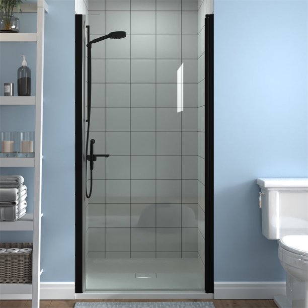 ESDIY 3233.5 x 72 inch Pivot Shower Door Frameless Hinged in Matte
