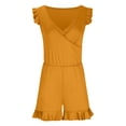 thumbnail image 4 of DGMIOCS Women's Modest Two Piece Swimsuit Full Coverage Top with Boy Short Bottom Orange L, 4 of 6