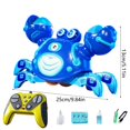 thumbnail image 2 of Outdor Remote Controlled Mechanical Crab Robot 2.4G Blowing Remote Control 360° Rotating LED Lights And Music Children's ., 2 of 5