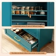 thumbnail image 6 of JHYKFG 71" Tall Metal Storage Cabinets,4-Tier Kitchen Pantry Cabinet with 2 Doors and 1 Drawer for Dining Room,Living Room,Hallway,Bathroom,Blue, 6 of 15