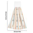 thumbnail image 6 of Yayeee Kitchen Hanging Hand Towels Set of 2 with Loop Bathroom Absorbent Tie Towel, Beige Nautical Pattern, 6 of 7