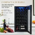 thumbnail image 2 of Seetaras 14/18/28/155/177 Bottle Wine Fridge, Freestanding Compressor Wine Cooler Refrigerator, with 41～64°F TouchScreen Digital Temperature Control, for Home, Office, Hotel, Bar Etc., 2 of 6