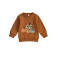 thumbnail image 1 of xiaxaixu Chandails en Molleton d'Automne pour Garçons Tout-Petits Marron Manches Longues Pull Imprimé Col Rond Vêtements d'Halloween, 1 of 8