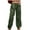 Olive Green, variant on IROINNID Women's Cargo Pants Plus Size Drawstring Solid Elastic Waist Pocket Loose Pants,Khaki