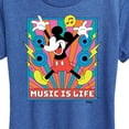 thumbnail image 3 of Disney - Mickey Music Is Life - Women's Short Sleeve Graphic T-Shirt, 3 of 5